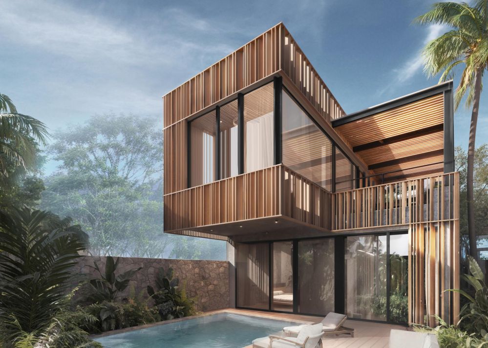 Modern 2-Bedroom Villa with Rooftop & Private Pool - Nuanu Area